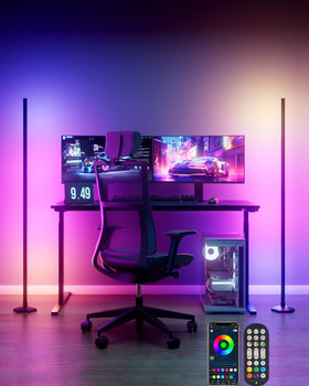 Uocub Corner Floor Lamp base and aluminum body deliver stable setup and modern look