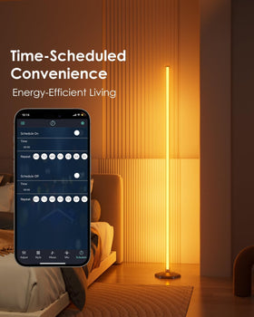 Uocub Corner Floor Lamp music sync reacts to rhythm for immersive gaming or movie nights