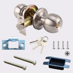 UONIKA ball door knob lock side view emphasizes secure privacy for bedrooms and bathrooms.