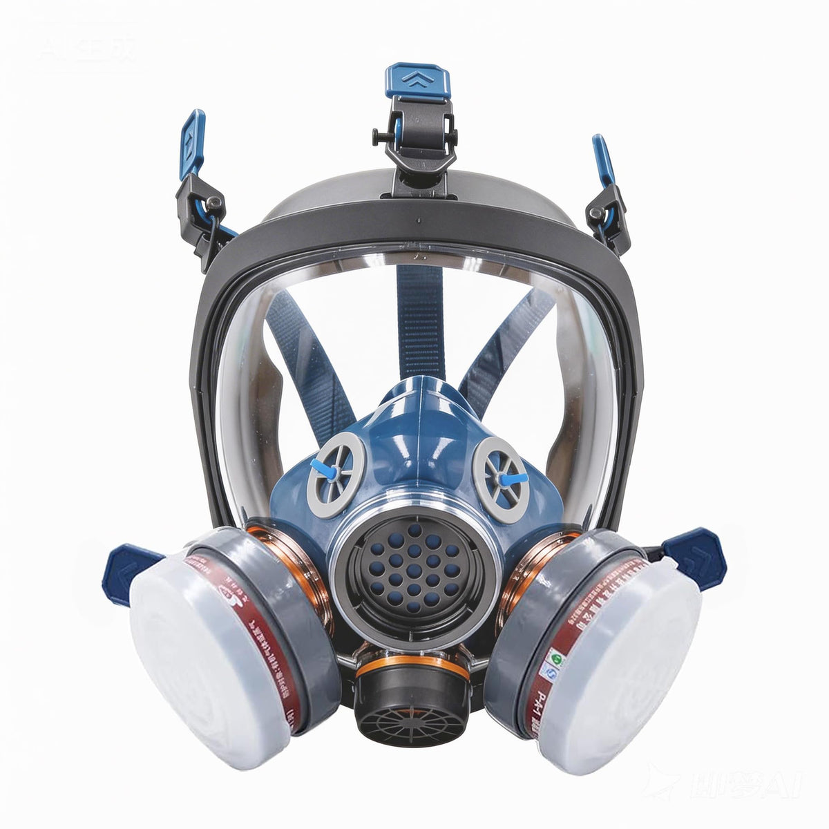 UOPASD full-face respirator mask with dust and gas protection for industrial use
