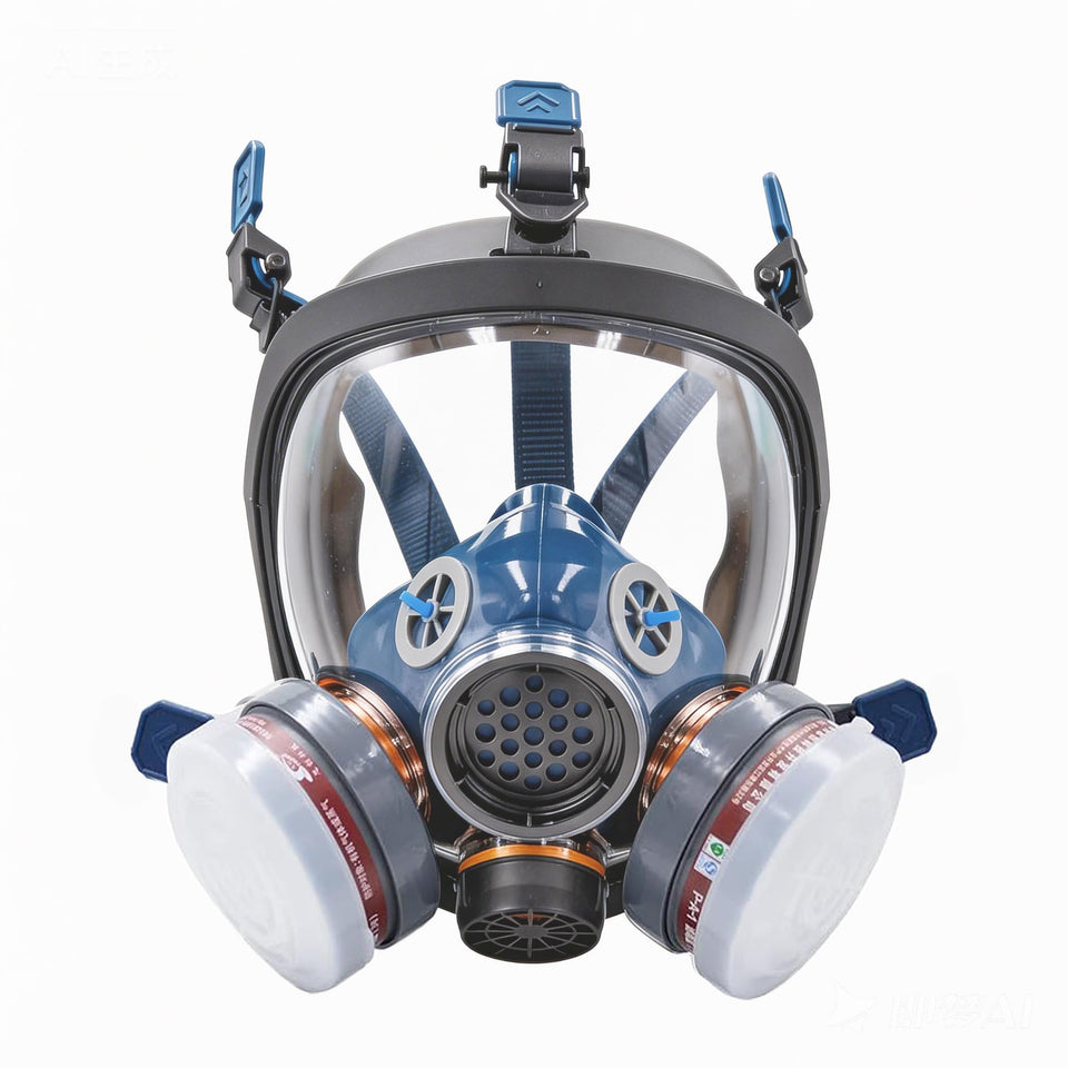 UOPASD full-face respirator mask with dust and gas protection for industrial use