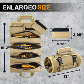 Uopyeri bag with large compartments keeps tools organized.