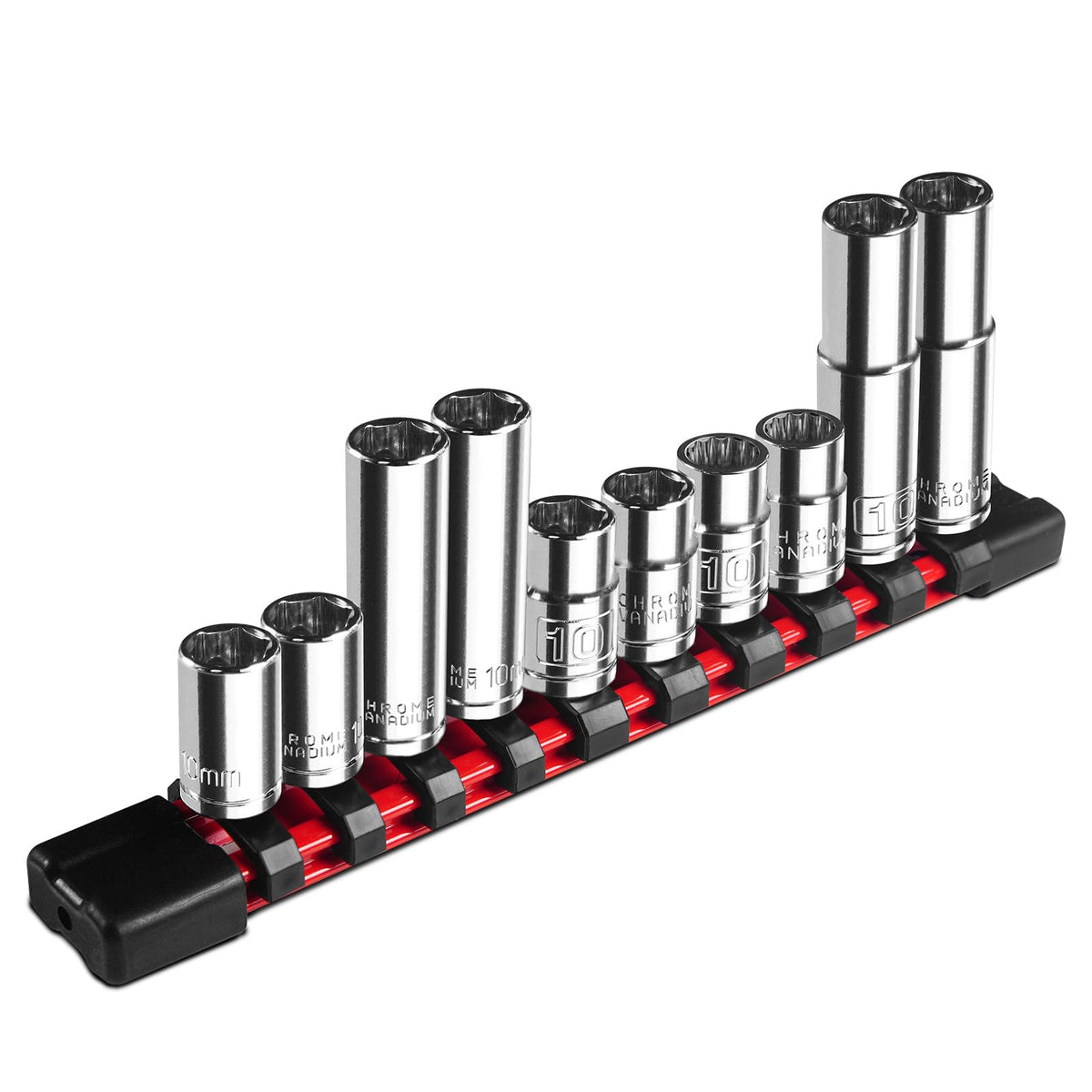Upenjok 1-4 drive deep sockets provide a strong grip on tight fasteners.