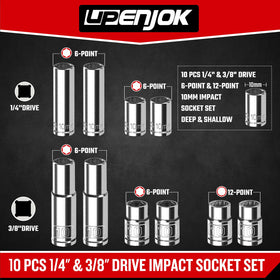 Upenjok 1-4 drive shallow sockets for quick, accessible loosening.