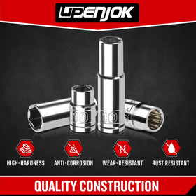 Upenjok 3-8 drive deep sockets reach confined spaces with torque.