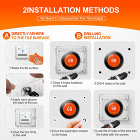 Upifen 5x5 lock box dimensions shown for precise fit with small thermostats