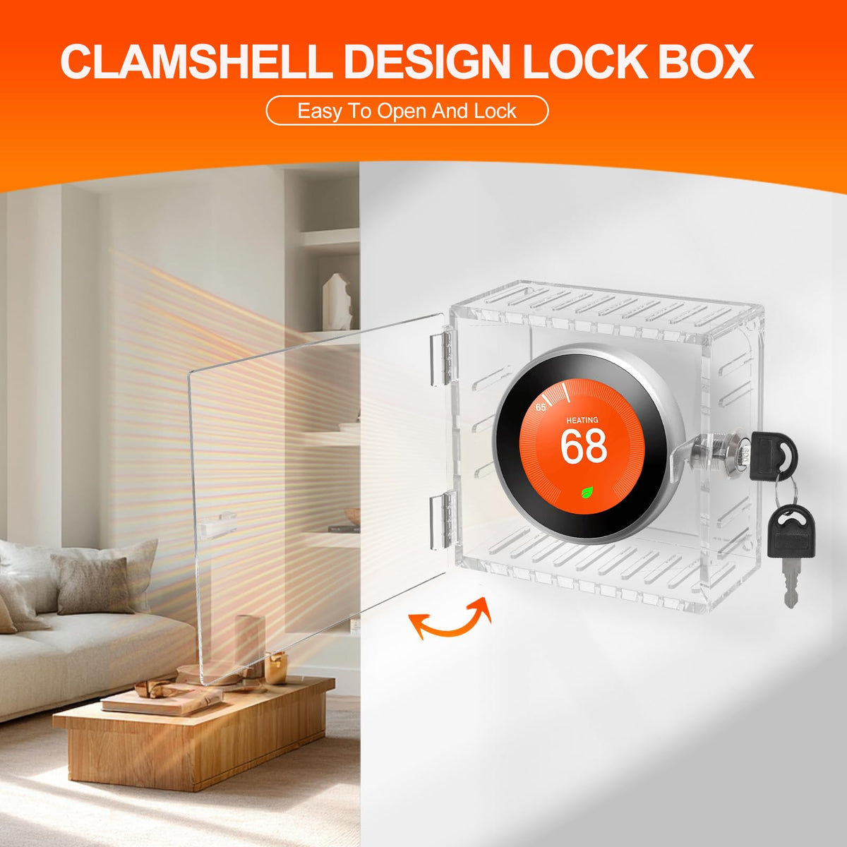 Upifen lock box square with key demonstrates secure access for shared spaces