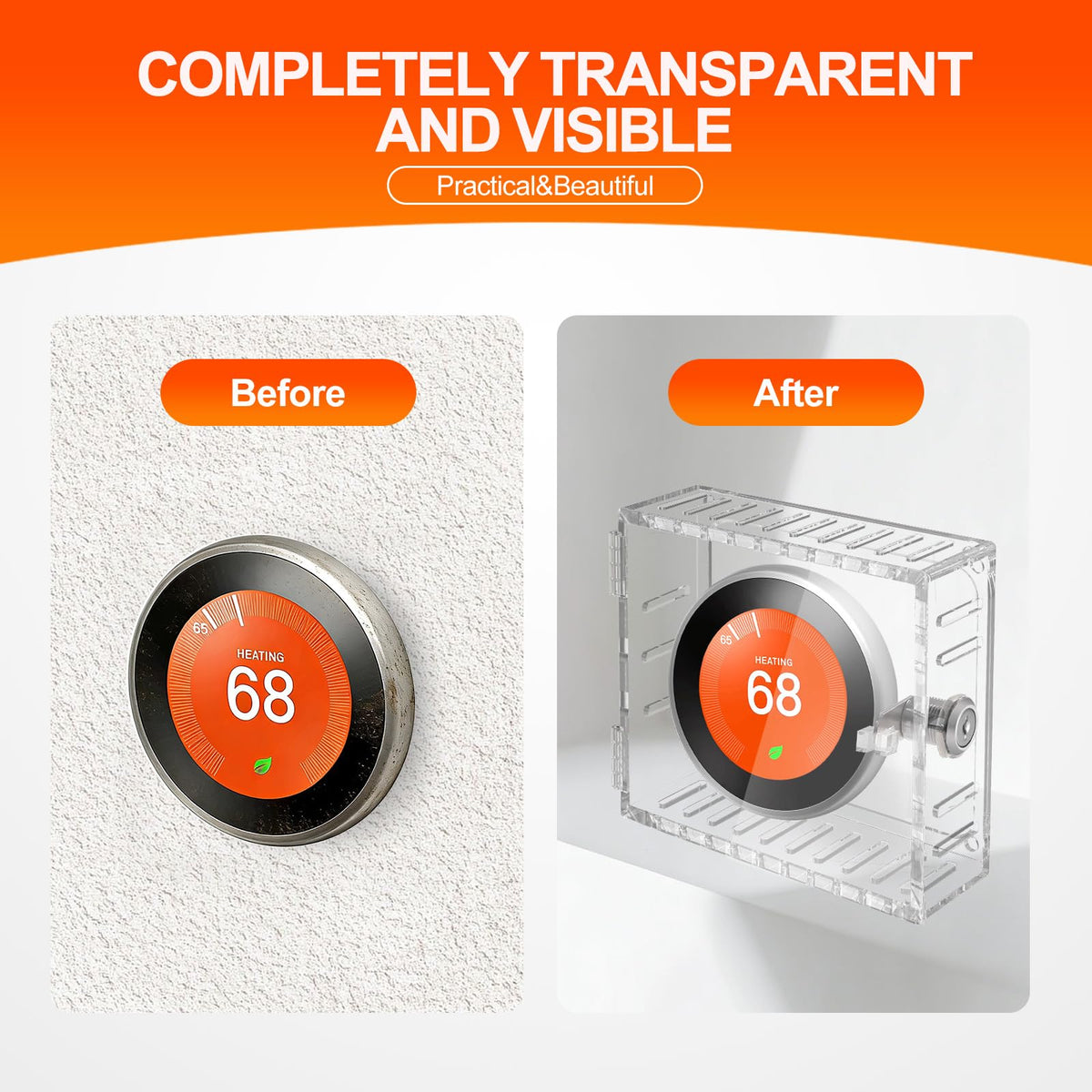 Upifen square acrylic lock box is transparent for easy status visibility