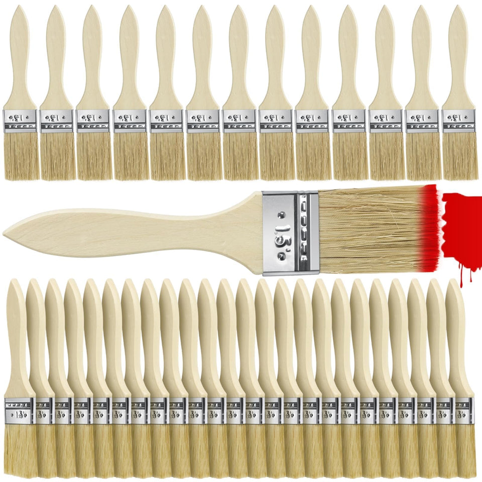 UPlama 48-pack 1.5in brushes with tight bristles for smooth, even coverage.