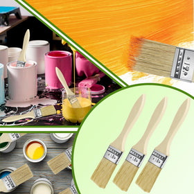 UPlama stain-varnish-application brush applies finishes with clean lines.