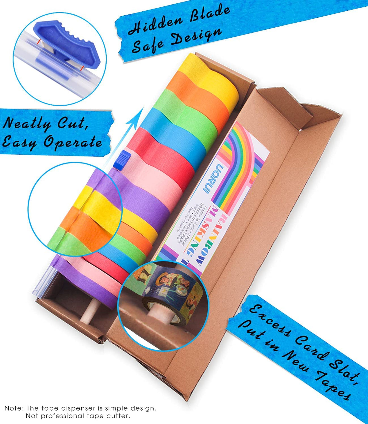 UQRUI one-half inch tape roll ideal for small labeling tasks.