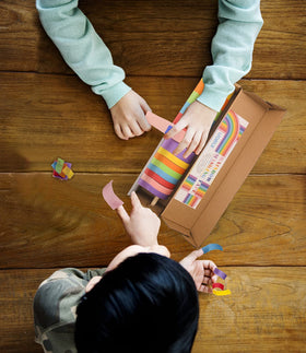UQRUI rainbow tape in box supports easy labeling and wall art.