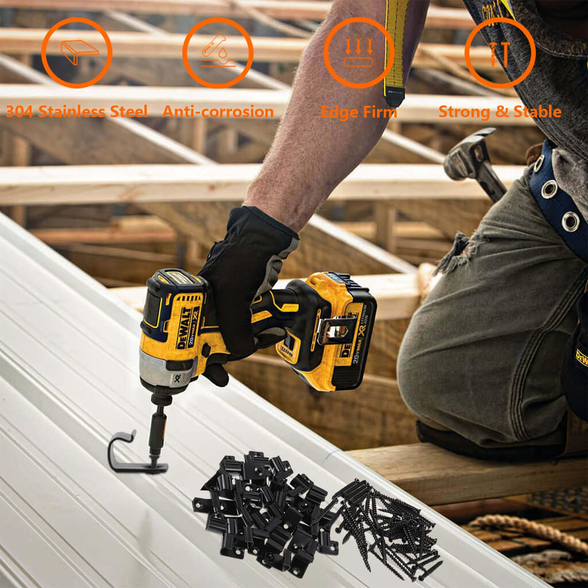 URABLAZ hidden fasteners create a clean deck surface with no visible screws