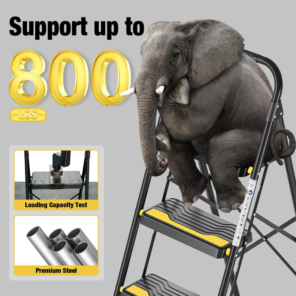Urackify ergonomic safety latch ensures easy folding and wobble-free stability.