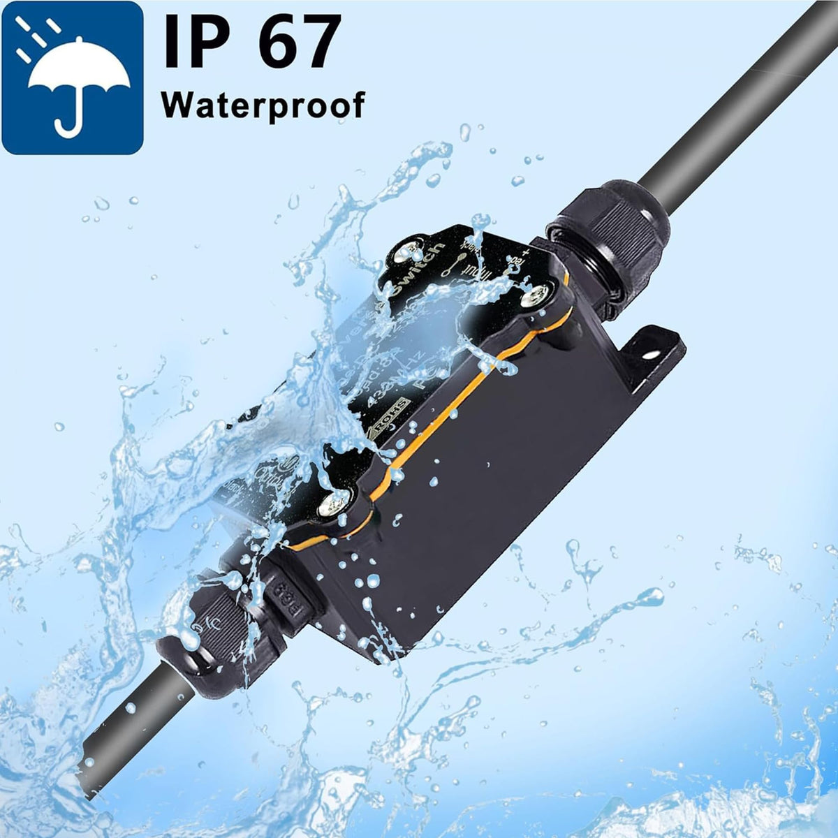 URANT AC110V waterproof socket close-up showing rubber lip seal.