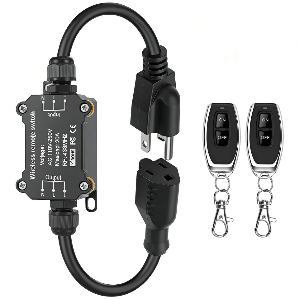 URANT AC110V remote switch outdoors with IP67 waterproof seal for exterior lighting.