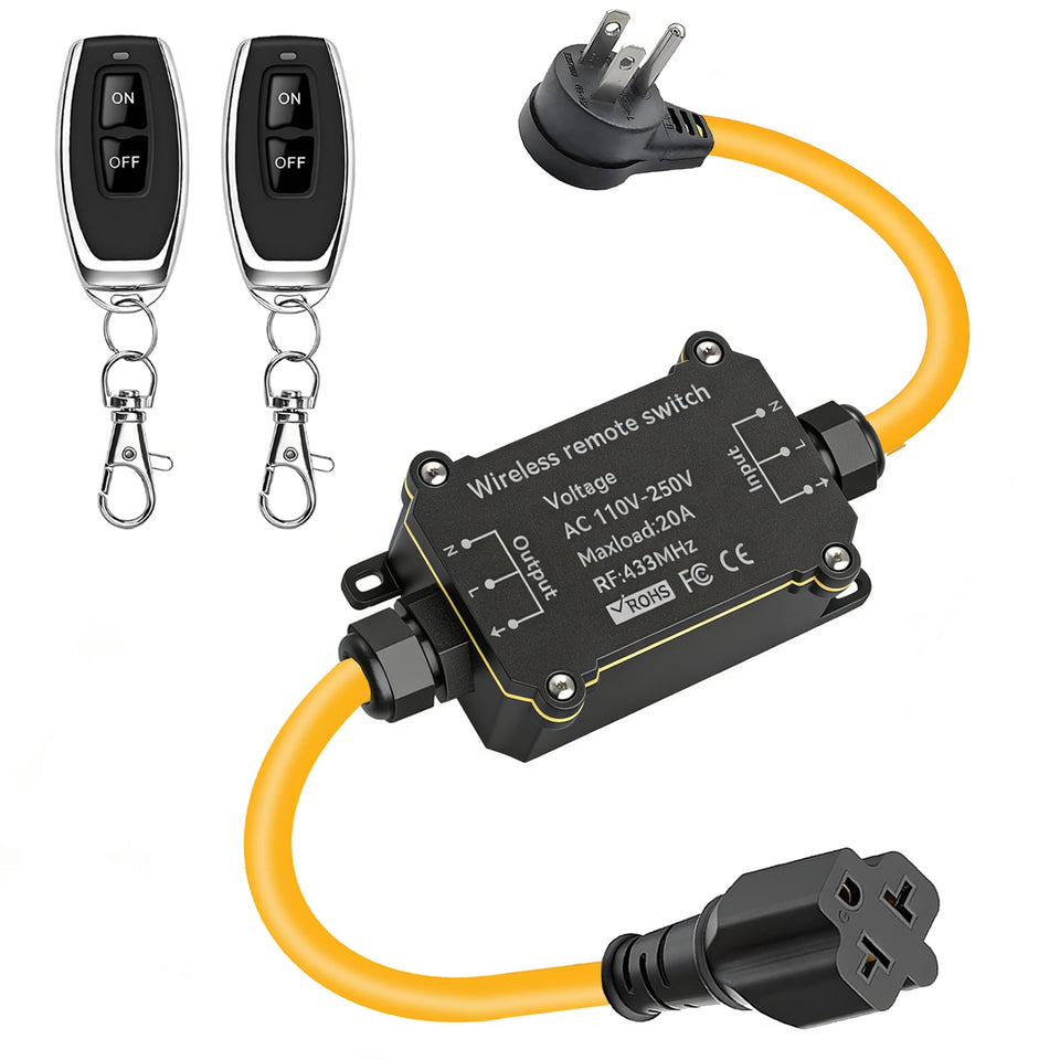 URANT ac110v waterproof remote outdoor switch enables easy outdoor power control.