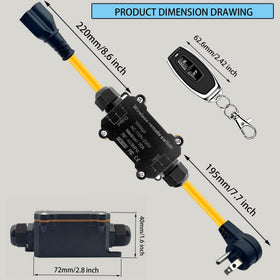 URANT plug-and-play installation with handheld remote requires no wiring.