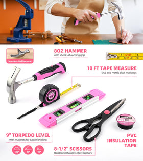 URASISTO pink tool box organizer opened for quick access