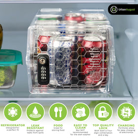 Urban August lock box stackable design suitable for drawers or shelves.
