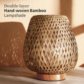 URLIGHTS table lamp wood base showcases organic modern design