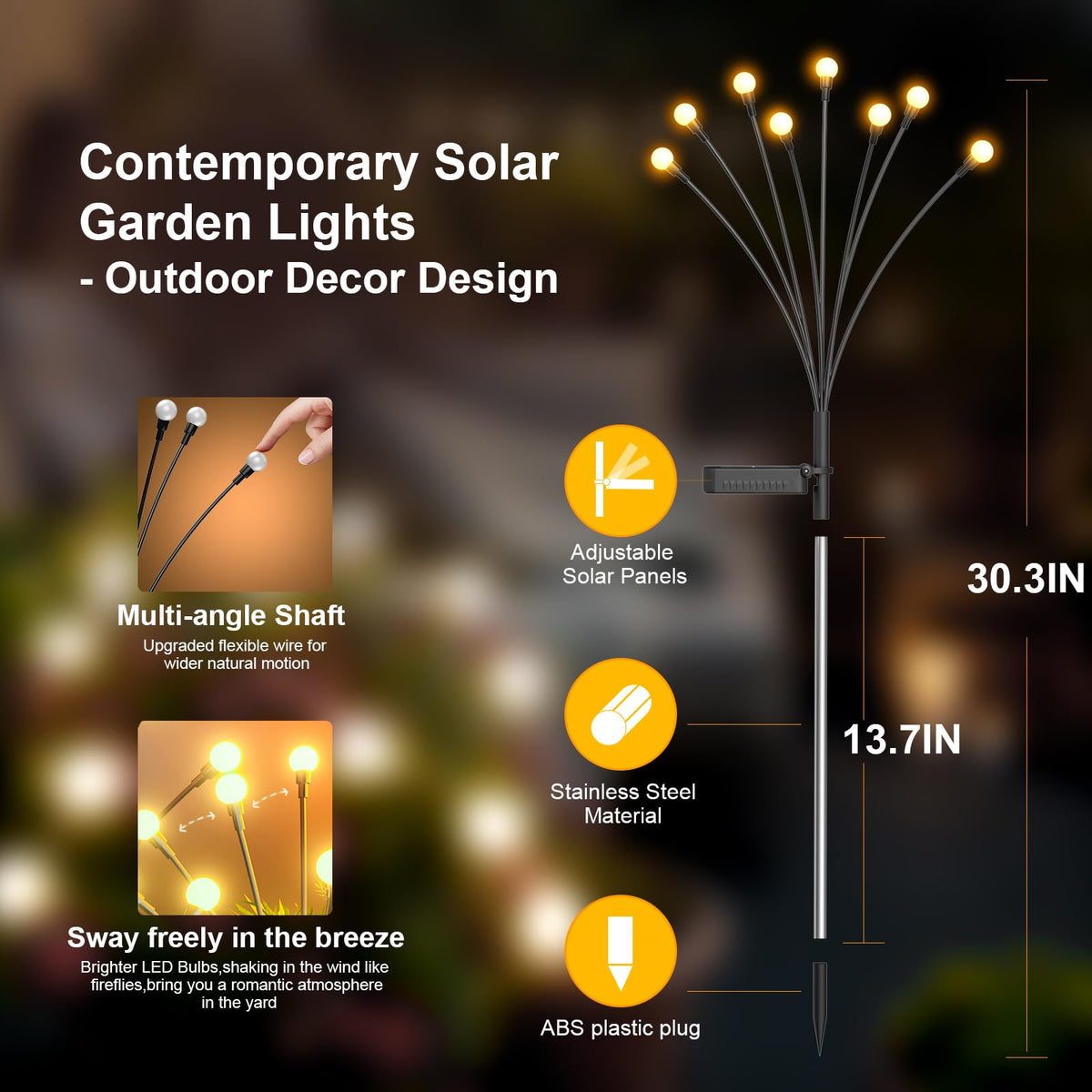Urllyia firefly lights gently sway, casting a dreamy chic ambiance.