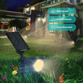 URPOWER solar lights stake installation for quick ground setup