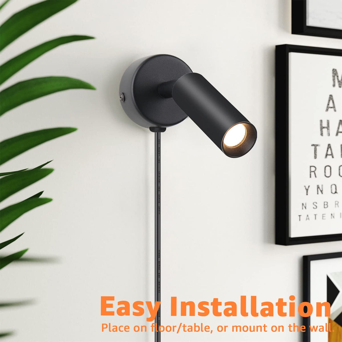 URTOM compact 3W LED spotlight saves space with bright yet soft light.