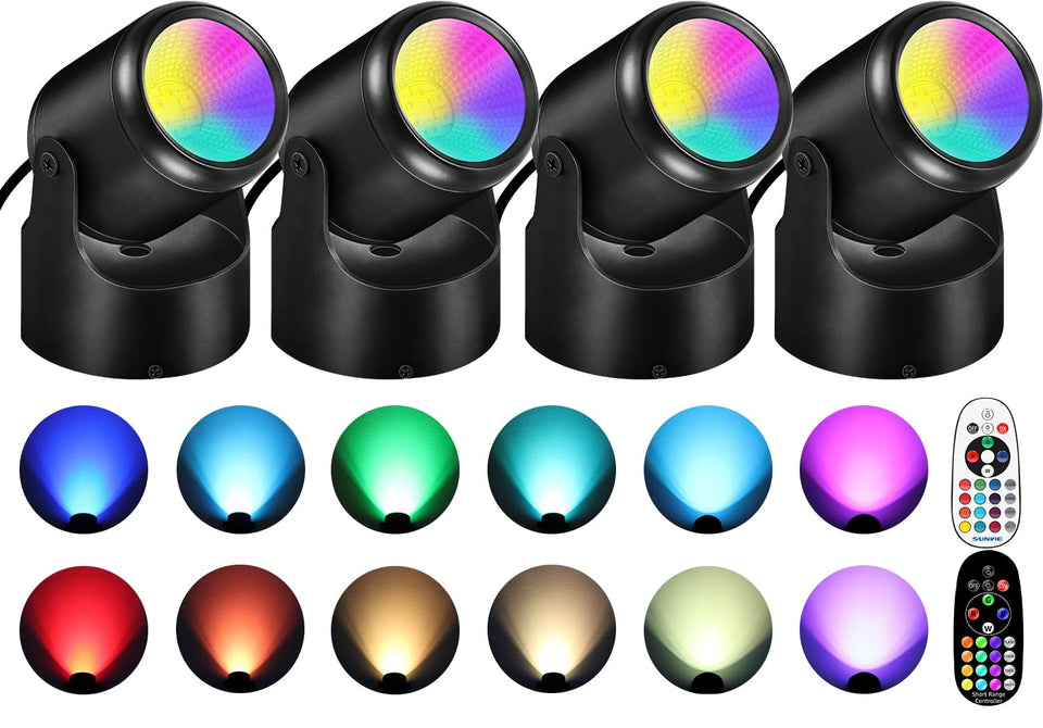 URTOM 6W RGBW color-changing uplight for flexible decor placement