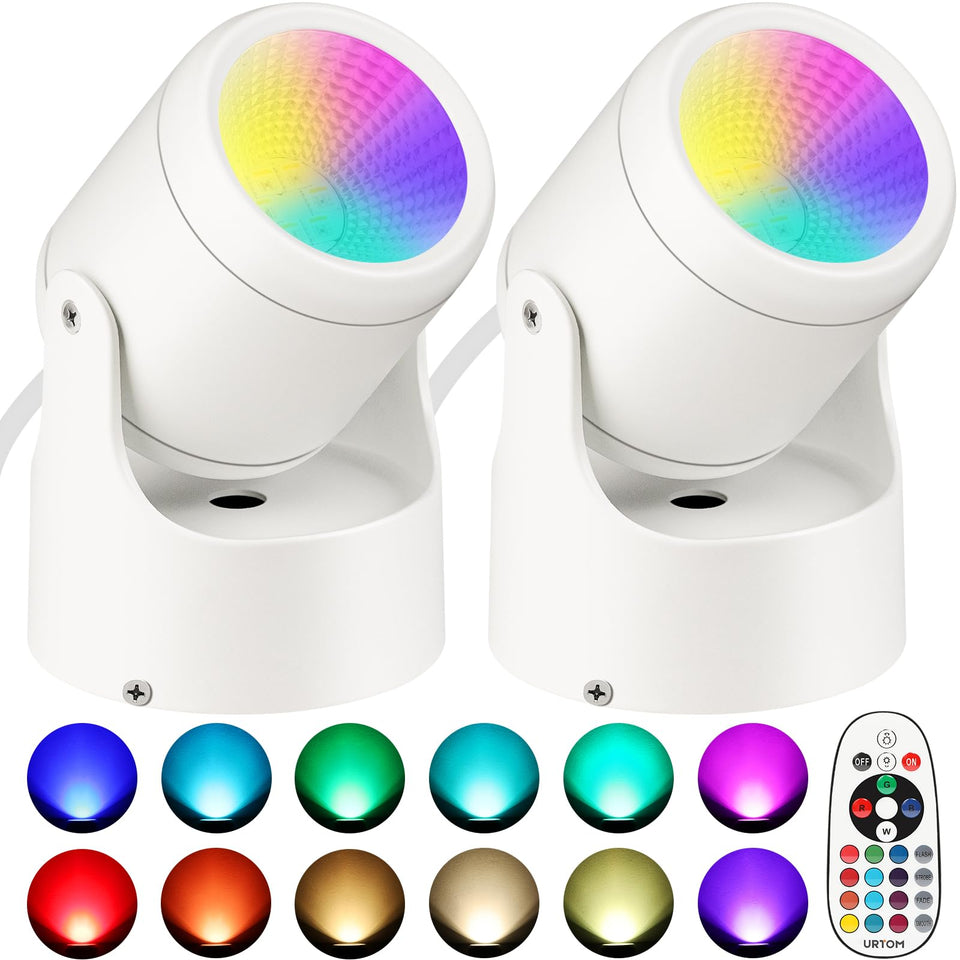 URTOM 6W RGBW uplight angled spotlight for flexible room accents