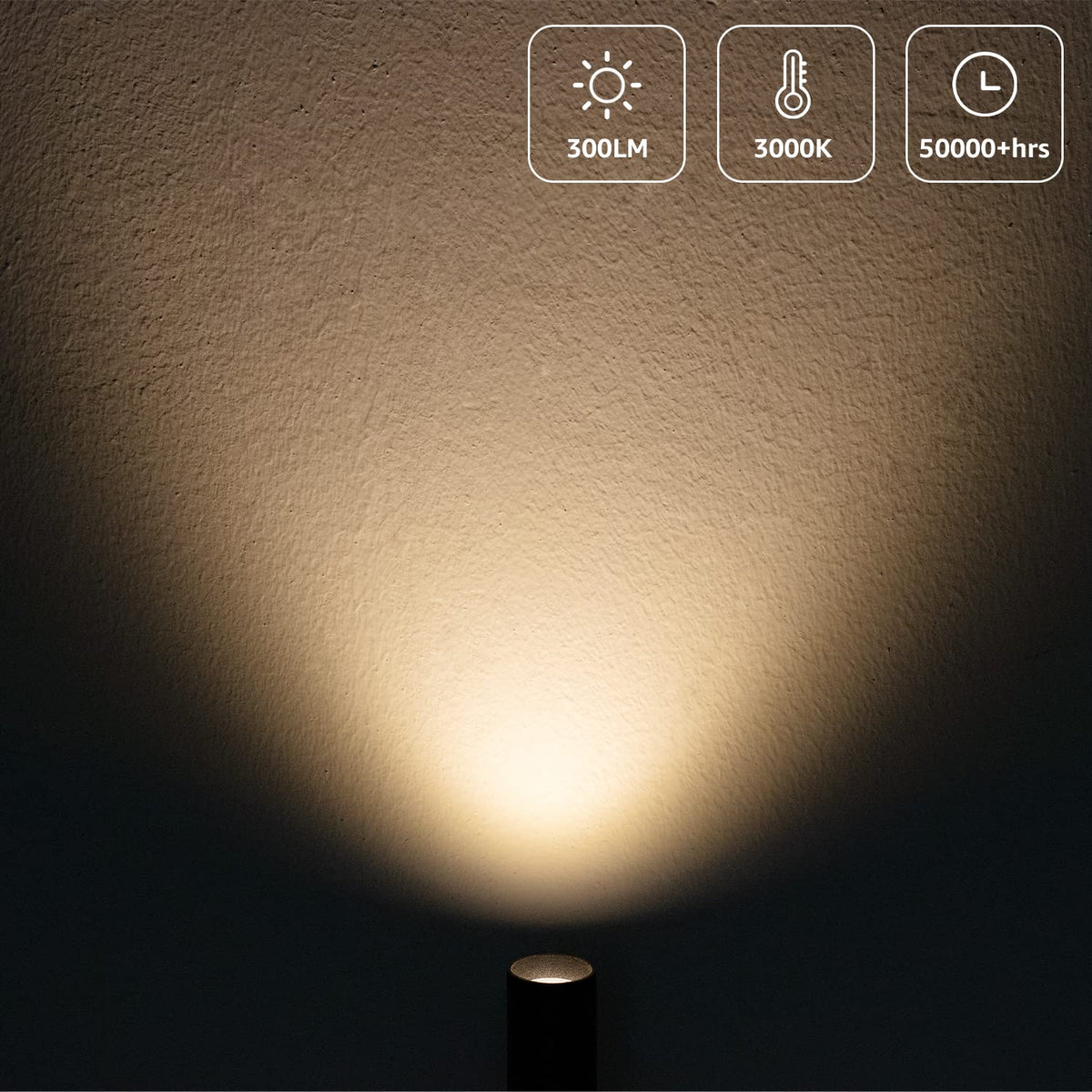 URTOM aluminum housing with glass lens delivers clean, glare-free glow.