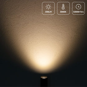 URTOM aluminum housing with glass lens delivers clean, glare-free glow.