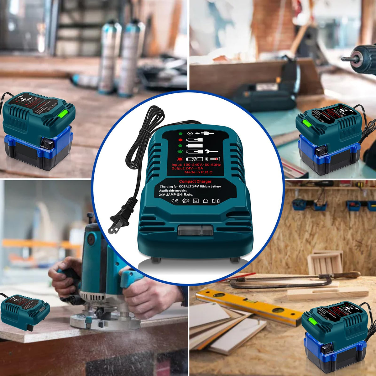 URUN in-use workspace shows tidy charging while you work.