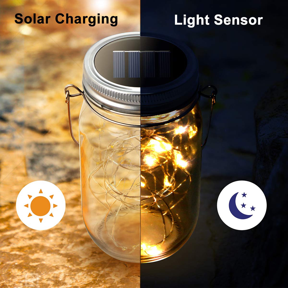 Urvoix solar mason jar lid seal keeps moisture out for durability.