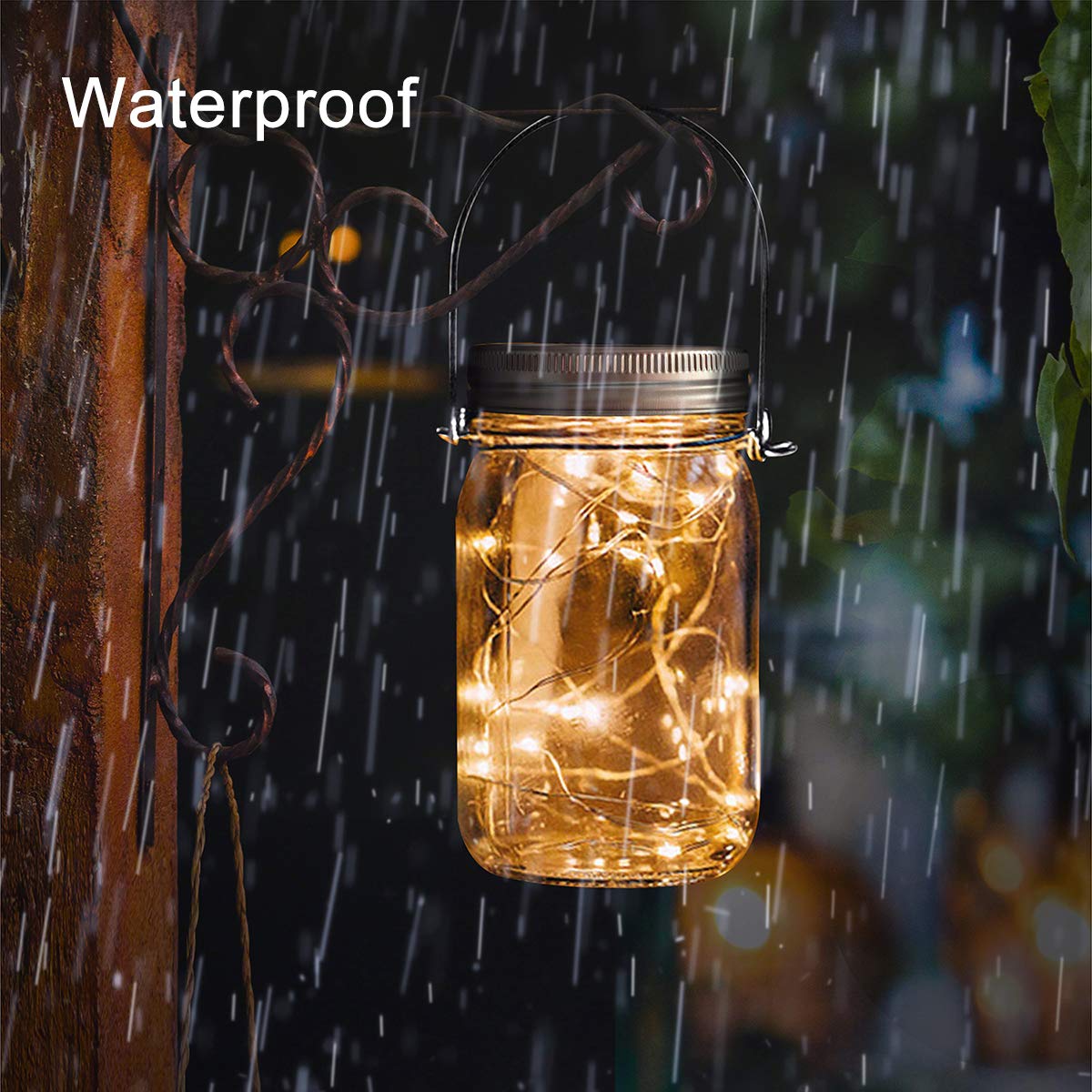 Urvoix solar mason jar lights ideal for DIY Christmas decor.