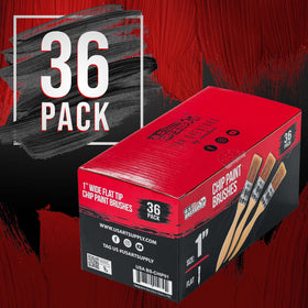 US Art Supply brushes have tin ferrules for secure bristle retention.