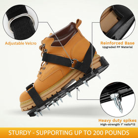 US:E spike shoes bottom supports up to 200 pounds for heavy epoxy work