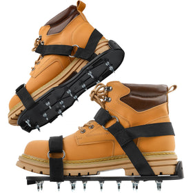 US:E spike shoes for epoxy flooring setup provide stable traction during application