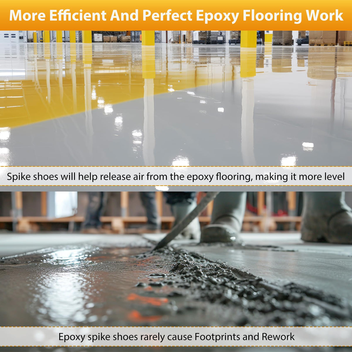 US:E spike shoes minimize footprints on epoxy surfaces during lift-off