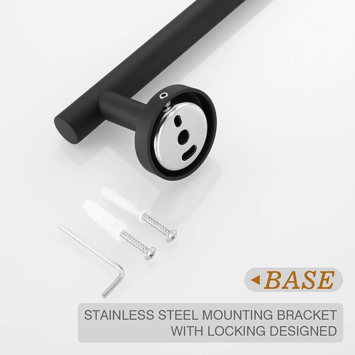USHOWER minimalist bathroom decor with sleek towel bar