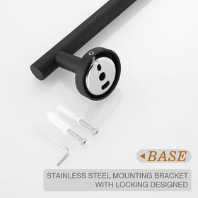 USHOWER minimalist bathroom decor with sleek towel bar