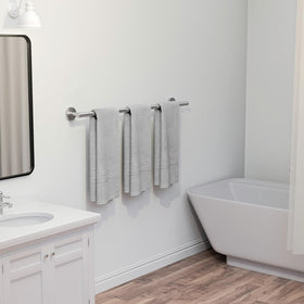 USHOWER towel bar in a contemporary bathroom decor setting