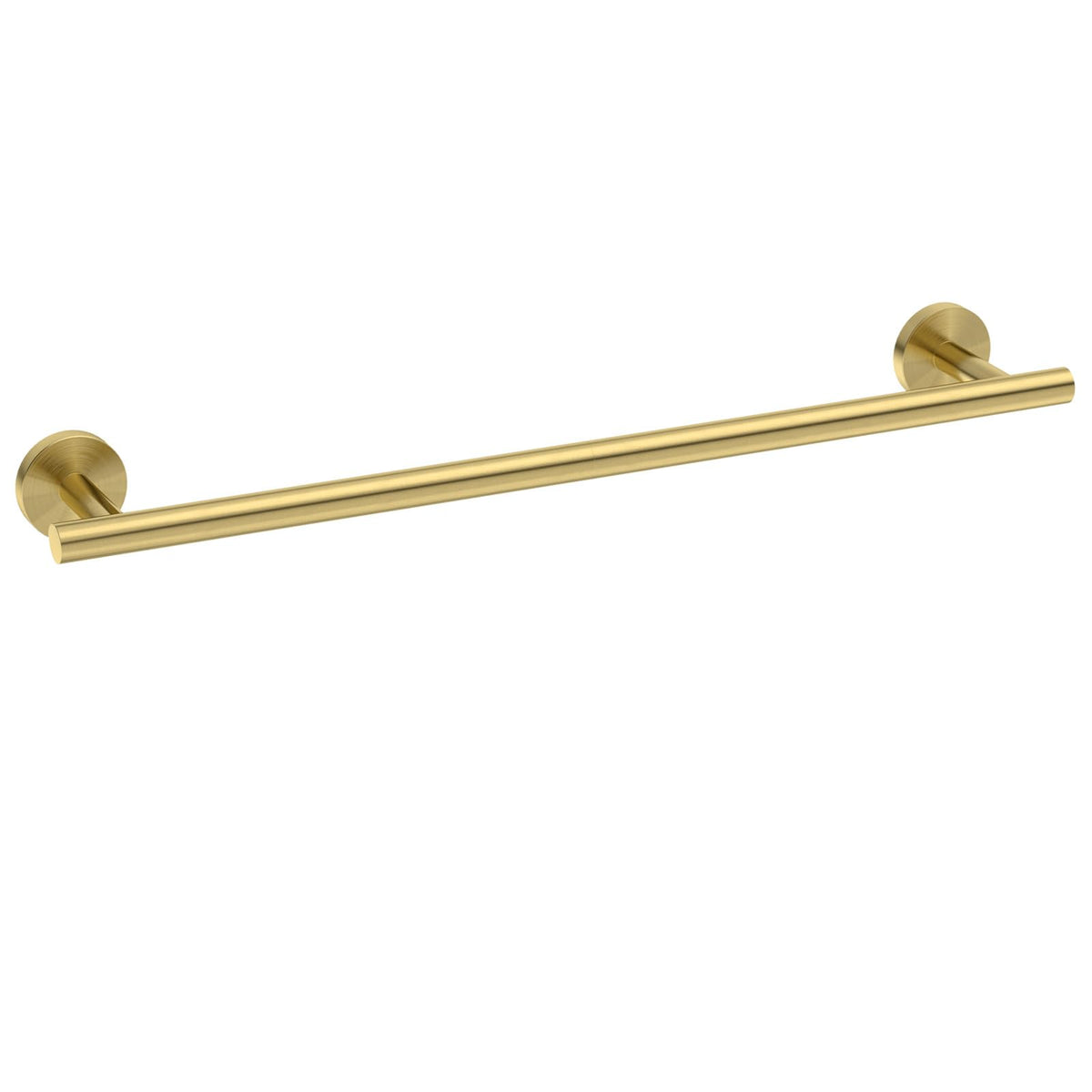 USHOWER brushed gold towel bar assembly diagram showing two-part design