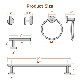 USHOWER Concealed screw design for clean bathroom lines