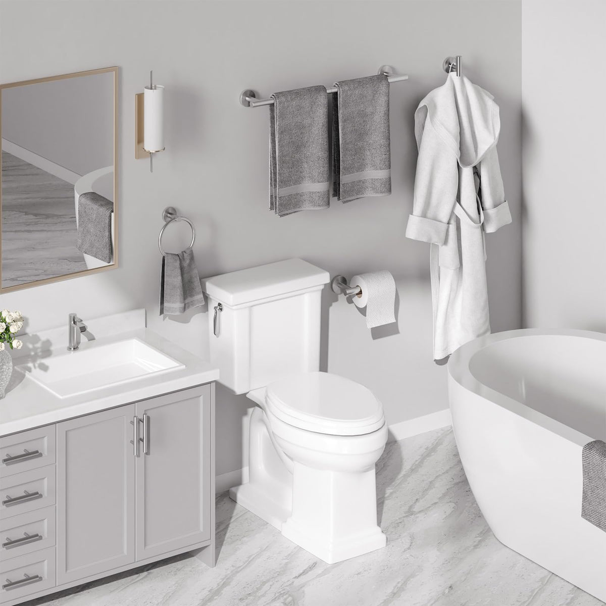 USHOWER SUS304 stainless steel construction resists rust and scratches