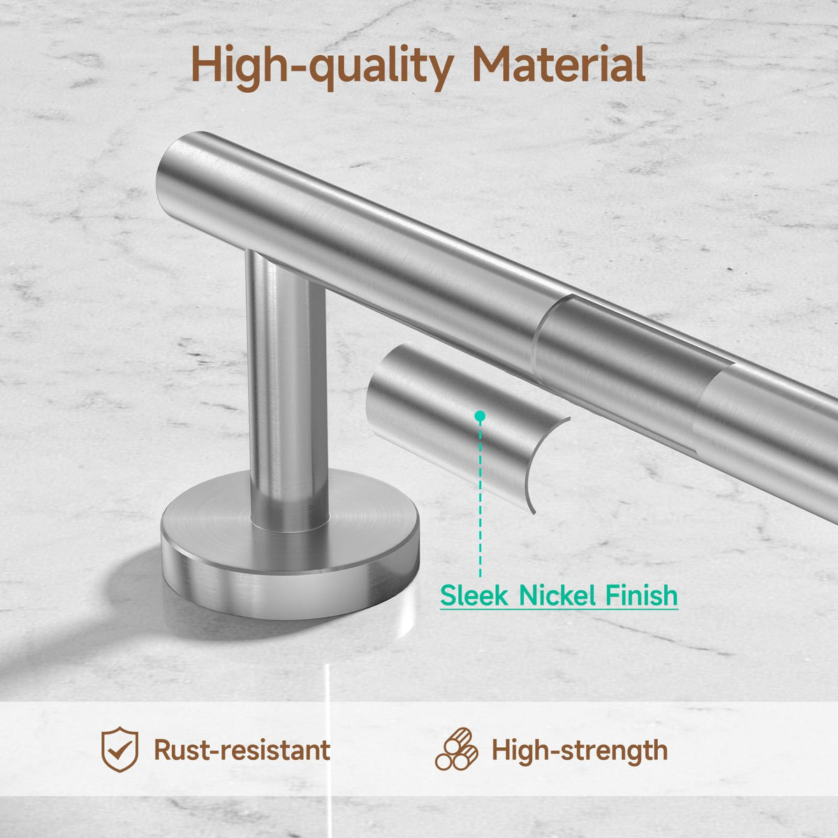 USHOWER Brushed Nickel Toilet Paper Holder for easy access