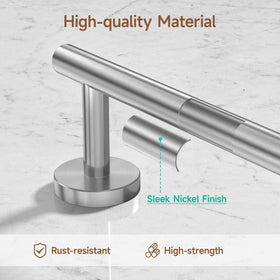 USHOWER Brushed Nickel Toilet Paper Holder for easy access