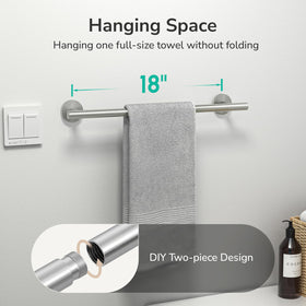 USHOWER 0.8-inch tube diameter towel bar for sturdy support