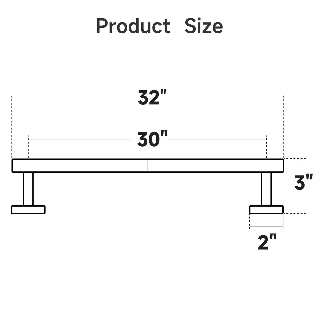 USHOWER towel bar wall-mount installation setup for easy mounting
