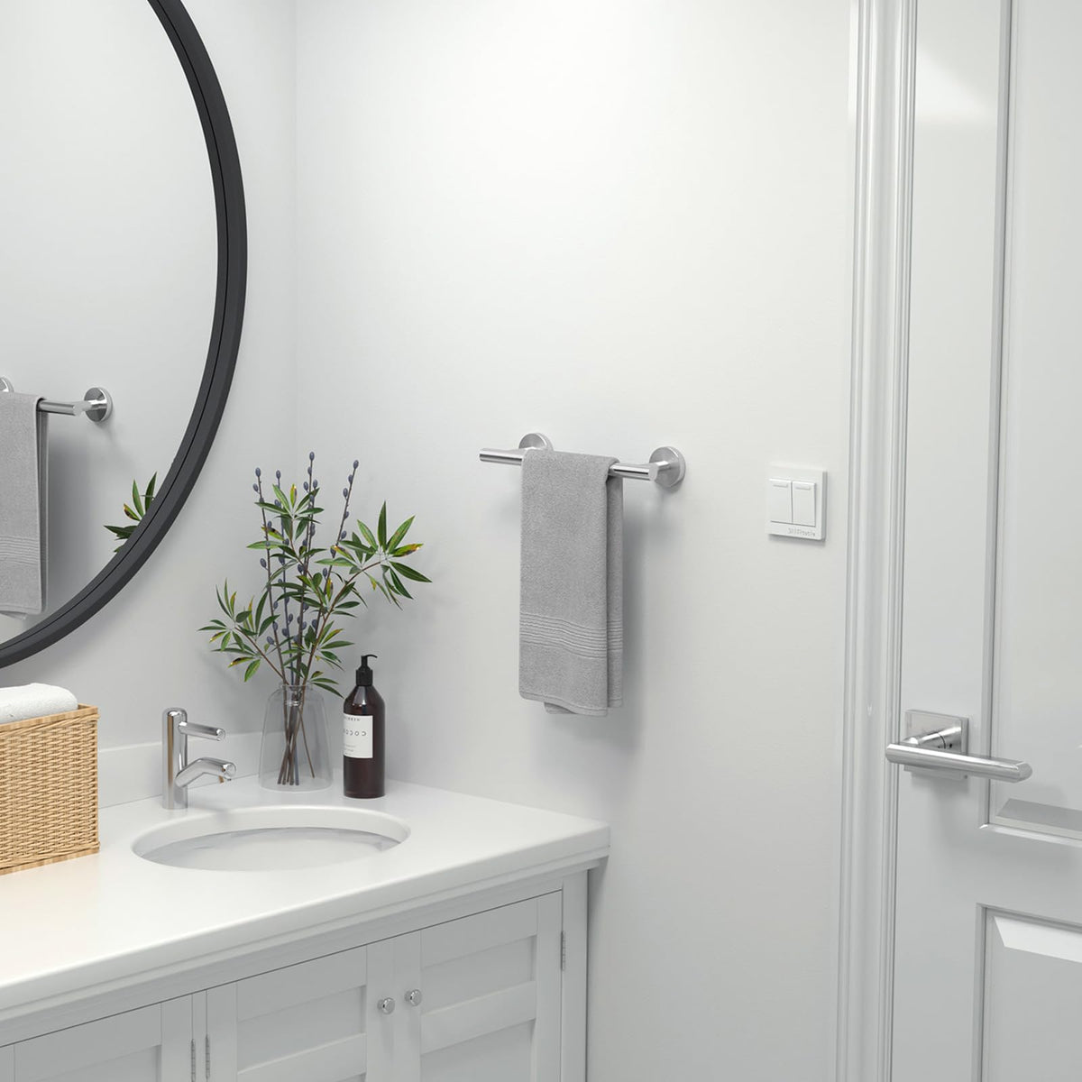 Powder-coated finish offers durable protection against moisture.